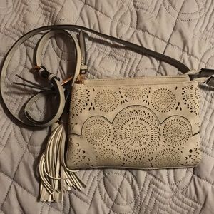Suede Laser Cut Crossbody